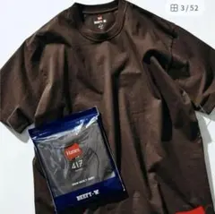 Hanes BEEFY-T 417 EDIFICE Tシャツ S ダークブラウン