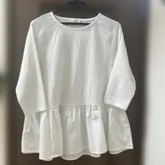 studio clip フリルカットソー　七分袖