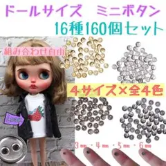 BS160 ミニボタン 16種160個セット　在庫確認お願いします♪ ドール
