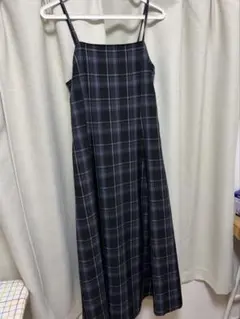 ハニーズ　チェック柄 キャミワンピース　ジャンパースカート