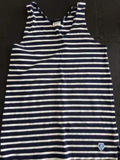 ORCIVAL ノースリーブ Tシャツ ネイビー/ホワイト