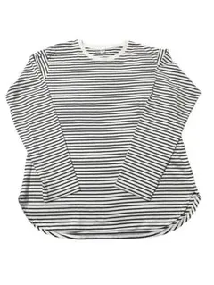 ソフトコットンラウンドヘムT/長袖/ボーダー