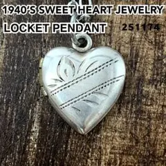 スウィートハートジュエリーロケット シルバー ヴィンテージ ネックレスNAVY1