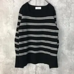 美品/Mila Owen/長袖ニット/ストライプ/レディース/古着のサムネイル