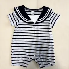 【週末値下げ】SHEIN セーラー襟　ロンパース 1-3M 50〜60