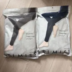 BELMISE パジャマレギンス グレーネイビー　Ｌサイズ