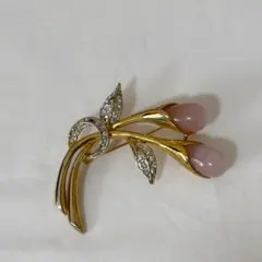 VENDOME BOUTIQUE ブローチ 花 ゴールド　ピンクのサムネイル