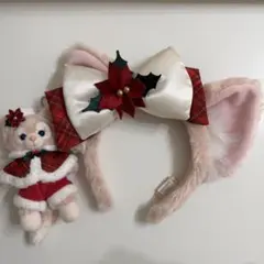 ディズニーシー リーナベル クリスマス カチューシャ ぬいぐるみバッジ 2024