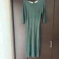 ZARAボーダー柄 七分袖ワンピース