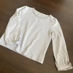 MAJESTIC LEGON 長袖ブラウス パール調装飾のサムネイル