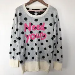 レピピアルマリオ　ガールズドットロゴセーター　ニット　Mサイズ