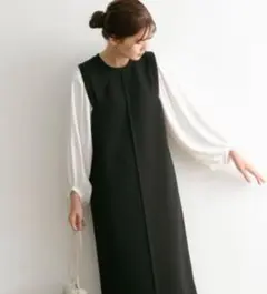 TORRAZZO DONNA　ダンボールニット×ブラウス ワンピース
