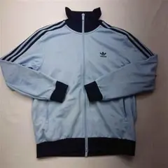 ？アディダス トラックジャケット ライトブルー系