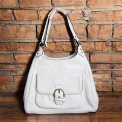 コーチ キャンベル ホーボー ハンドバッグ オフホワイト COACH