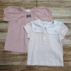 新品 未使用 新生児 ベビー 半袖 Tシャツ ピンク 女の子 60-70