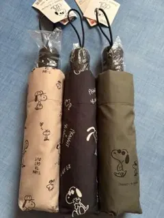 UNIQLO PEANUTS 晴雨兼用 折りたたみ傘 3本セットUVカット機能付のサムネイル