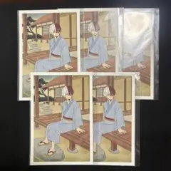 僕のヒーローアカデミア 轟焦凍 浴衣 浮世絵 ポストカード 5点セット