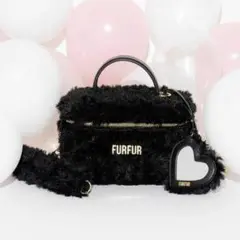 FURFUR 【オフィシャル・楽天限定カラー】エコファーバニティバッグ ブラック