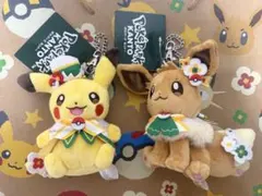 【新品未使用】ポケパークカントー　イーブイ　ピカチュウ　キーホルダー　セット ポケパークカントー限定 イーブイ ピカチュウ キーホルダーセット