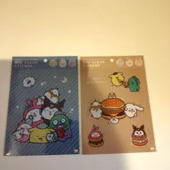 ●ナガノ☓サンリオキャラクターズビッグクリアステッカー　2種