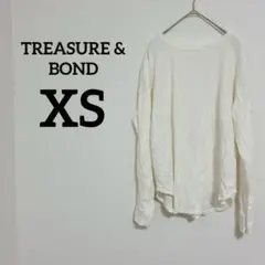 TREASURE & BOND 【XS】ホワイト長袖Tシャツ トップス 白