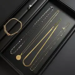 ネックレス　ブレスレット　まとめ売り　セット　アクセサリー　ゴールド　マ36