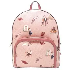 MICHAEL KORS 可愛い　イラスト付きリュック　薄いピンク