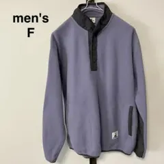 メンズ　長袖　フリース　フリーサイズ　薄紫　スポーツ　ポリエステル　ナイロン