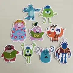 モンスターズインク　ディズニー　シール　ステッカー　防水タイプ　9枚　①