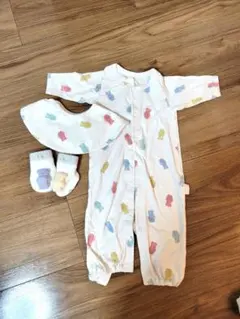 gelato pique クマ柄ロンパースセット 50cm～70㎝