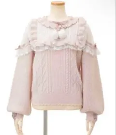 2025年最新】LIZLISAポンポンリボンレースヨークニットトップスの人気