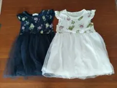 子供用ワンピース 100cm、 SLAP SLIP、白、黒セット売り、双子