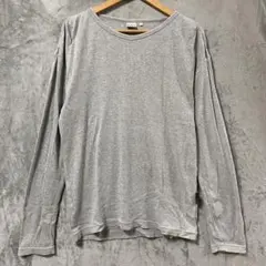 【L2606】ALPHA INDUSTRIES ＶネックサーマルロンT M 灰色