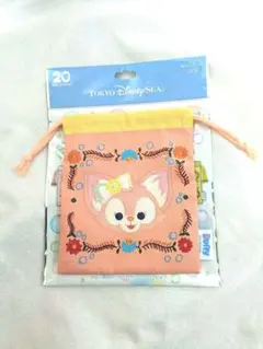 新品　東京ディズニーシー ダッフィー＆フレンズ 20周年ランダム巾着　リーナベル