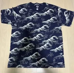 波模様 ネイビー Tシャツ