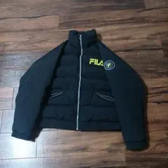 FILA ETS ダウン ジャケット M ブラック 短丈 Y2K テックのサムネイル
