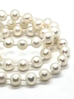 【高品質一点限り】本真珠テリ最強ホワイトパールネックレス44cm ラウンド形