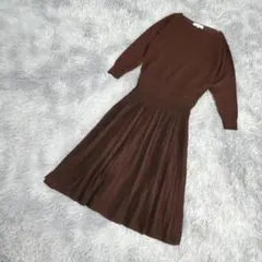 【良品】ROPE PICNIC ニットロングワンピース (38) 大人カワイイ