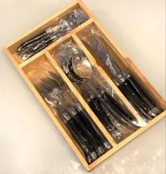 Laguiole カトラリーセット 24点 ブラックハンドル 刻印なし - メルカリ