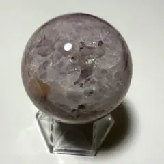 【ジオード入り】桜瑪瑙 丸玉 スフィア 46.2mm 台座付き 天然石