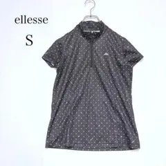 エレッセ ドット柄ハーフジップ半袖シャツ S スポーツ　ストレッチのサムネイル