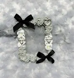 ホイップデコ　硬質トレカケースデコ　白　グレー　011