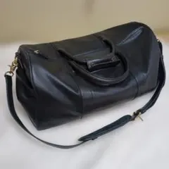 訳アリ COACH コーチ ボストンバッグ レザー 0596 トラベル 黒のサムネイル