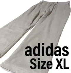 adidas アディダス ベロア トラック パンツ ベージュ ワイド XL