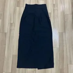 SENSE OF PLACE ストレッチサスツキハイウエストスカート ブラック