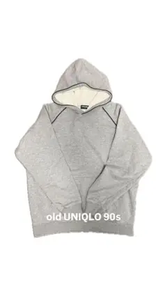 90s old UNIQLO グレー フード付きパーカー