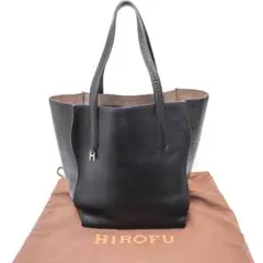 希少 美品 ヒロフ ヌーヴォラ M トートバッグ Hロゴ レザー ブルー 