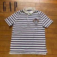 Gap★未使用品！ボーダーラガーシャツ 刺繍 ワッペン付き♠︎サイズMのサムネイル