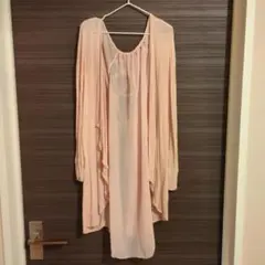 レースアップ*シアーカーディガン*ピンク