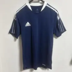 adidas サッカーウェア 半袖 紺